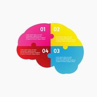 Brain infographic and business icon. vector