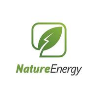 logotipo de energía de la naturaleza vector