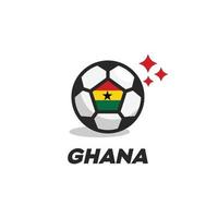 Ghana Ball Flag vector