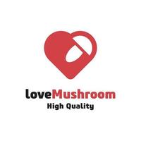 Love Mushroom Logo vector