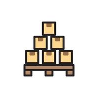 Boxes on a Pallet Icon EPS 10 vector