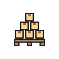 Boxes on a Pallet Icon EPS 10 vector