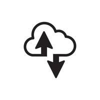 Cloud Upload Download Icon EPS 10 vector