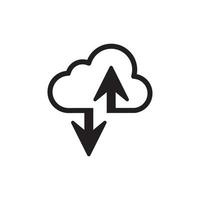 Cloud Upload Download Icon EPS 10 vector