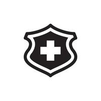Cross Shield Icon EPS 10 vector