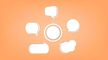 3d orange Speech Balloon Chat icon collections. vector balloon conversations