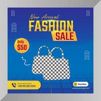 Social media  post Fashion bag or ladies bag sale banner layout flyer template vector