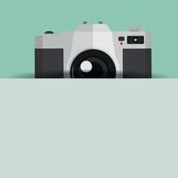 camera with copy space green background vector
