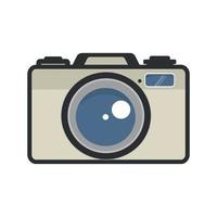 signo de estilo plano de cámara de fotos vector