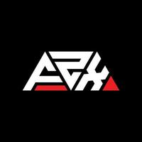 FZX triangle letter logo design with triangle shape. FZX triangle logo design monogram. FZX triangle vector logo template with red color. FZX triangular logo Simple, Elegant, and Luxurious Logo. FZX