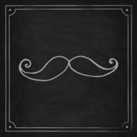 Oktoberfest 2022 - Beer Festival. Hand-drawn Doodle moustache on a black chalk board. German Traditional holiday. vector