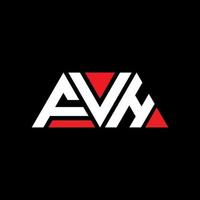 Diseño de logotipo de letra triangular fvh con forma de triángulo. monograma de diseño del logotipo del triángulo fvh. plantilla de logotipo de vector de triángulo fvh con color rojo. logotipo triangular fvh logotipo simple, elegante y lujoso. fvh