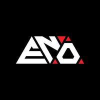 diseño de logotipo de letra triangular eno con forma de triángulo. monograma de diseño del logotipo del triángulo eno. plantilla de logotipo de vector de triángulo eno con color rojo. logo triangular eno logo simple, elegante y lujoso. eno