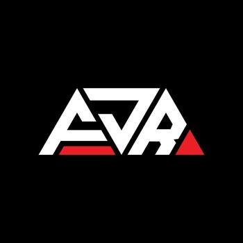 FJR triangle letter logo design with triangle shape. FJR triangle logo design monogram. FJR triangle vector logo template with red color. FJR triangular logo Simple, Elegant, and Luxurious Logo. FJR