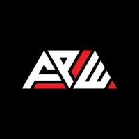 FPW triangle letter logo design with triangle shape. FPW triangle logo design monogram. FPW triangle vector logo template with red color. FPW triangular logo Simple, Elegant, and Luxurious Logo. FPW