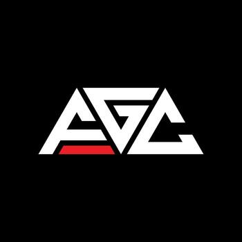 FGC triangle letter logo design with triangle shape. FGC triangle logo design monogram. FGC triangle vector logo template with red color. FGC triangular logo Simple, Elegant, and Luxurious Logo. FGC