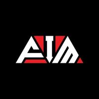 FIM triangle letter logo design with triangle shape. FIM triangle logo design monogram. FIM triangle vector logo template with red color. FIM triangular logo Simple, Elegant, and Luxurious Logo. FIM