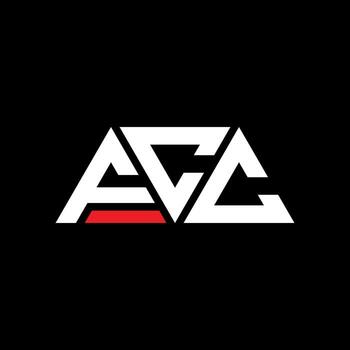 FCC triangle letter logo design with triangle shape. FCC triangle logo design monogram. FCC triangle vector logo template with red color. FCC triangular logo Simple, Elegant, and Luxurious Logo. FCC