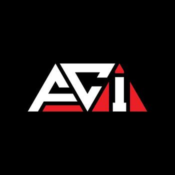 diseño de logotipo de letra triangular fci con forma de triángulo. monograma de diseño del logotipo del triángulo fci. plantilla de logotipo de vector de triángulo fci con color rojo. logotipo triangular fci logotipo simple, elegante y lujoso. fci