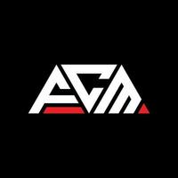 FCM triangle letter logo design with triangle shape. FCM triangle logo design monogram. FCM triangle vector logo template with red color. FCM triangular logo Simple, Elegant, and Luxurious Logo. FCM