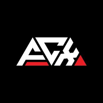 FCX triangle letter logo design with triangle shape. FCX triangle logo design monogram. FCX triangle vector logo template with red color. FCX triangular logo Simple, Elegant, and Luxurious Logo. FCX