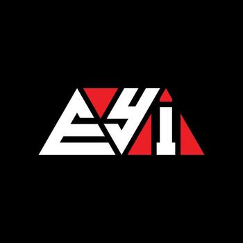 diseño del logotipo de la letra del triángulo eyi con forma de triángulo. monograma de diseño del logotipo del triángulo eyi. plantilla de logotipo de vector de triángulo eyi con color rojo. logotipo triangular eyi logotipo simple, elegante y lujoso. Oye