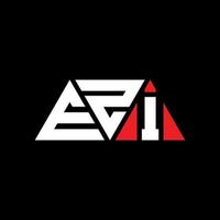 EZI triangle letter logo design with triangle shape. EZI triangle logo design monogram. EZI triangle vector logo template with red color. EZI triangular logo Simple, Elegant, and Luxurious Logo. EZI