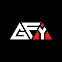 diseño de logotipo de letra triangular gfy con forma de triángulo. monograma de diseño de logotipo de triángulo gfy. plantilla de logotipo de vector de triángulo gfy con color rojo. logotipo triangular gfy logotipo simple, elegante y lujoso. gfy