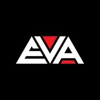 diseño de logotipo de letra triangular eva con forma de triángulo. monograma de diseño de logotipo de triángulo eva. plantilla de logotipo de vector de triángulo eva con color rojo. logotipo triangular de eva logotipo simple, elegante y lujoso. Eva