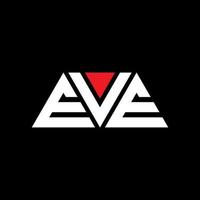 diseño de logotipo de letra de triángulo de Eva con forma de triángulo. monograma de diseño de logotipo de triángulo de Eva. plantilla de logotipo de vector de triángulo de Eva con color rojo. logo triangular de eve logo simple, elegante y lujoso. víspera