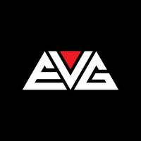 diseño de logotipo de letra de triángulo evg con forma de triángulo. monograma de diseño de logotipo de triángulo evg. plantilla de logotipo de vector de triángulo evg con color rojo. logotipo triangular evg logotipo simple, elegante y lujoso. evg