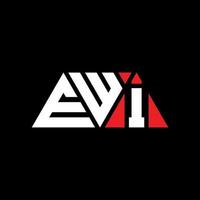 Diseño de logotipo de letra triangular ewi con forma de triángulo. monograma de diseño del logotipo del triángulo ewi. plantilla de logotipo de vector de triángulo ewi con color rojo. logotipo triangular ewi logotipo simple, elegante y lujoso. ewi