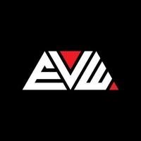 EVW triangle letter logo design with triangle shape. EVW triangle logo design monogram. EVW triangle vector logo template with red color. EVW triangular logo Simple, Elegant, and Luxurious Logo. EVW