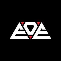 EOE triangle letter logo design with triangle shape. EOE triangle logo design monogram. EOE triangle vector logo template with red color. EOE triangular logo Simple, Elegant, and Luxurious Logo. EOE