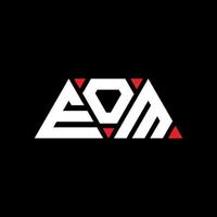 diseño de logotipo de letra triangular eom con forma de triángulo. monograma de diseño de logotipo de triángulo eom. plantilla de logotipo de vector de triángulo eom con color rojo. logotipo triangular eom logotipo simple, elegante y lujoso. eom