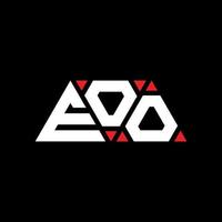 EOO triangle letter logo design with triangle shape. EOO triangle logo design monogram. EOO triangle vector logo template with red color. EOO triangular logo Simple, Elegant, and Luxurious Logo. EOO