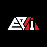 EPI triangle letter logo design with triangle shape. EPI triangle logo design monogram. EPI triangle vector logo template with red color. EPI triangular logo Simple, Elegant, and Luxurious Logo. EPI