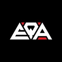 EQA triangle letter logo design with triangle shape. EQA triangle logo design monogram. EQA triangle vector logo template with red color. EQA triangular logo Simple, Elegant, and Luxurious Logo. EQA