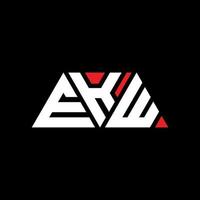 Diseño de logotipo de letra triangular ekw con forma de triángulo. monograma de diseño de logotipo de triángulo ekw. plantilla de logotipo de vector de triángulo ekw con color rojo. logotipo triangular ekw logotipo simple, elegante y lujoso. ekw
