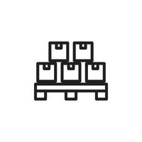 Boxes on a Pallet Icon EPS 10 vector