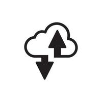 Cloud Upload Download Icon EPS 10 vector