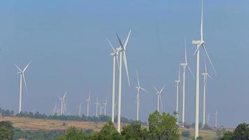 Wind energy turbines are one of the cleanest, renewable electric energy source. video