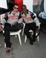 LOS ANGELES, FEB 21 -  James Maslow, Willie Gault at the Grand Prix of Long Beach Pro Celebrity Race Training at the Willow Springs International Raceway on March 21, 2015 in Rosamond, CA photo