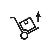 Handcart Sell and Buy Icon EPS 10 vector
