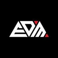 diseño de logotipo de letra de triángulo edm con forma de triángulo. monograma de diseño de logotipo de triángulo edm. plantilla de logotipo de vector de triángulo edm con color rojo. logotipo triangular edm logotipo simple, elegante y lujoso. edm