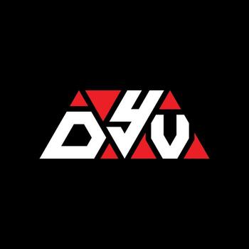 diseño de logotipo de letra de triángulo dyv con forma de triángulo. monograma de diseño de logotipo de triángulo dyv. plantilla de logotipo de vector de triángulo dyv con color rojo. logotipo triangular dyv logotipo simple, elegante y lujoso. div