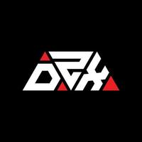 Diseño de logotipo de letra triangular dzx con forma de triángulo. monograma de diseño del logotipo del triángulo dzx. plantilla de logotipo de vector de triángulo dzx con color rojo. logotipo triangular dzx logotipo simple, elegante y lujoso. dzx