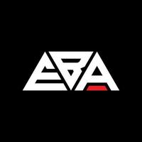 EBA triangle letter logo design with triangle shape. EBA triangle logo design monogram. EBA triangle vector logo template with red color. EBA triangular logo Simple, Elegant, and Luxurious Logo. EBA