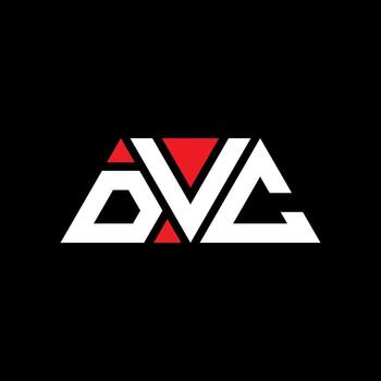DVC triangle letter logo design with triangle shape. DVC triangle logo design monogram. DVC triangle vector logo template with red color. DVC triangular logo Simple, Elegant, and Luxurious Logo. DVC