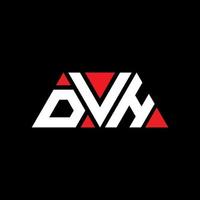 Diseño de logotipo de letra triangular dvh con forma de triángulo. monograma de diseño de logotipo de triángulo dvh. plantilla de logotipo de vector de triángulo dvh con color rojo. logotipo triangular dvh logotipo simple, elegante y lujoso. dvh